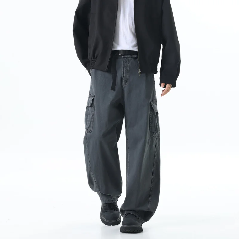 Trendy Men's Loose Straight Leg Work Pants Versatile Pure Cotton Washed Wear-Resistant Youth Casual Design
Trendy Men's Loose Straight Leg Work Pants Versatile Pure Cotton Washed Wear-Resistant Youth Casual Design