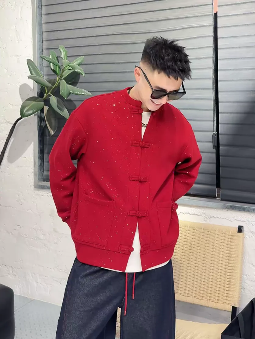 New Year Red Star Traditional Chinese Sle Buttoned Sweatirt Jaet Thiened Fce Inner Long Sve Open Cardigan
New Year Red Star Traditional Chinese Sle Buttoned Sweatirt Jaet Thiened Fce Inner Long Sve Open Cardigan