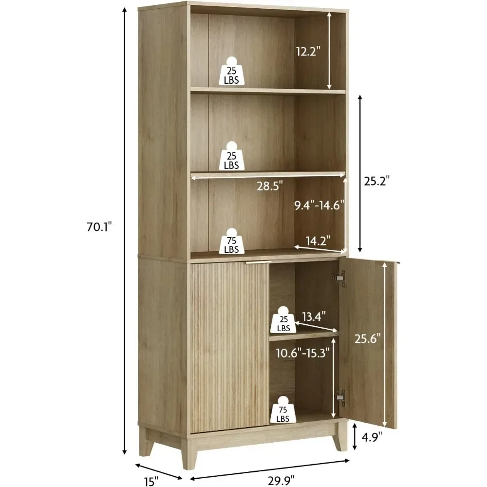 Modern Farmhouse Book Shelf with Storage Cabinet and Adjustable Shelves for Bedroom Home Office Living Room
Modern Farmhouse Book Shelf with Storage Cabinet and Adjustable Shelves for Bedroom Home Office Living Room