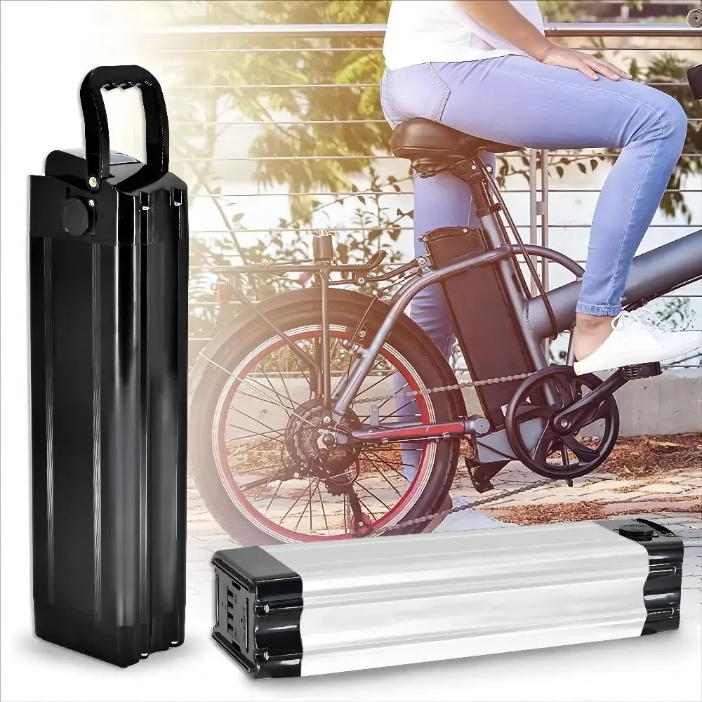 OEM High Quality Smart BMS Silver Fish 36V 10Ah Lithium Electric Bike Battery Pack With Battery Charger For 250W 500W 750W Motor
OEM High Quality Smart BMS Silver Fish 36V 10Ah Lithium Electric Bike Battery Pack With Battery Charger For 250W 500W 750W Motor