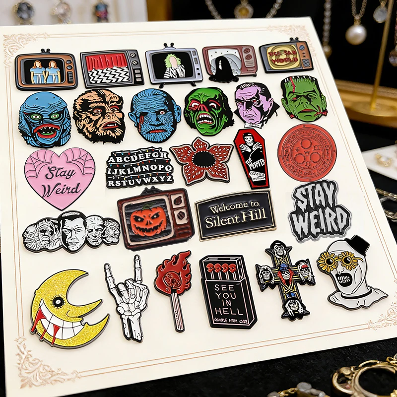Sci-fi Horror Movies Collection Enamel Pin Red Cannibal Flowers Monster Head Skull Cross Brooch Bag Lapel BadgePunk Jewelry Gift
Sci-fi Horror Movies Collection Enamel Pin Red Cannibal Flowers Monster Head Skull Cross Brooch Bag Lapel BadgePunk Jewelry Gift