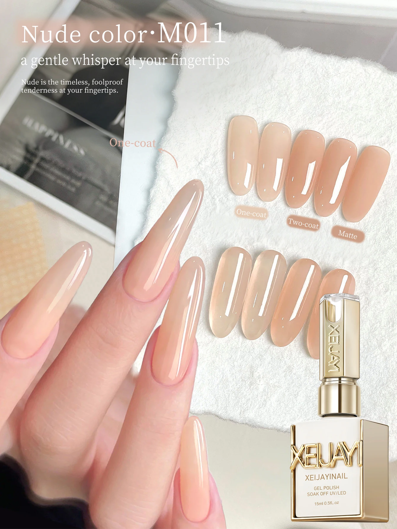 XEIJAYI 1pc 15ML Ice Nude Gel Nail Polish, UV LED Immersion Nail Polish,Holiday DIY Nail Polish Design For Spring And Summer
XEIJAYI 1pc 15ML Ice Nude Gel Nail Polish, UV LED Immersion Nail Polish,Holiday DIY Nail Polish Design For Spring And Summer