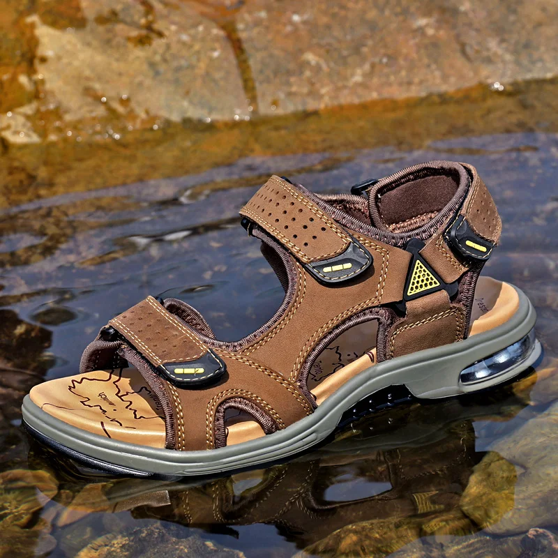 Sandals men's tide summer new style leather toe cap outdoor leisure sports hollow sandals beach shoes
Sandals men's tide summer new style leather toe cap outdoor leisure sports hollow sandals beach shoes