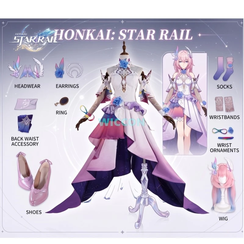 Game Honkai Star Rail Cyrene Cosplay Costume Ripples of Past Reverie Cyrene New Skin Wig shoes Halloween Party Suit
Game Honkai Star Rail Cyrene Cosplay Costume Ripples of Past Reverie Cyrene New Skin Wig shoes Halloween Party Suit