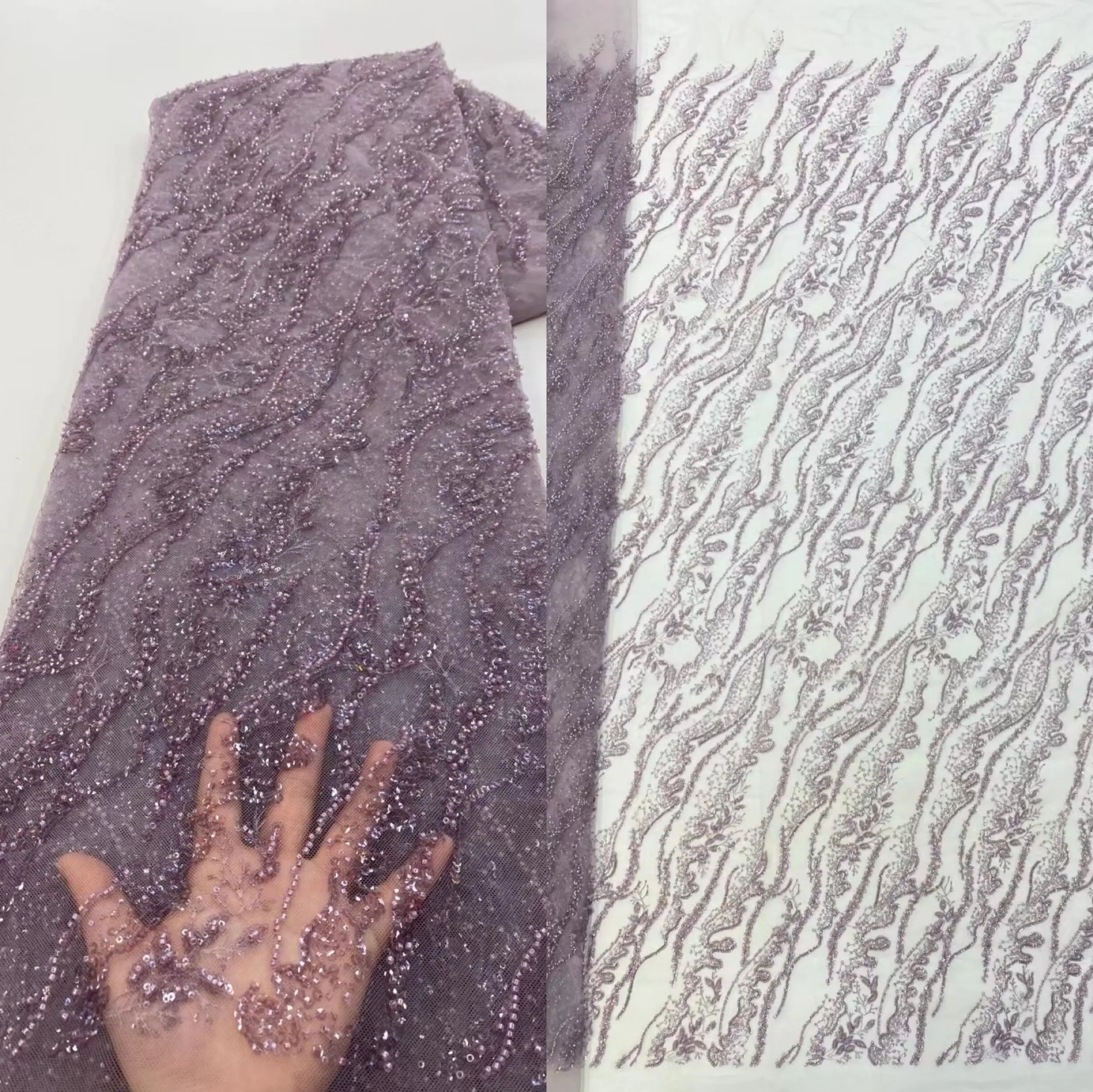 Sequins Lace Fabrics S-1208889 Nigerian Net Mesh Lace Fabric High Quality African French beads Lace Fabric For Party
Sequins Lace Fabrics S-1208889 Nigerian Net Mesh Lace Fabric High Quality African French beads Lace Fabric For Party