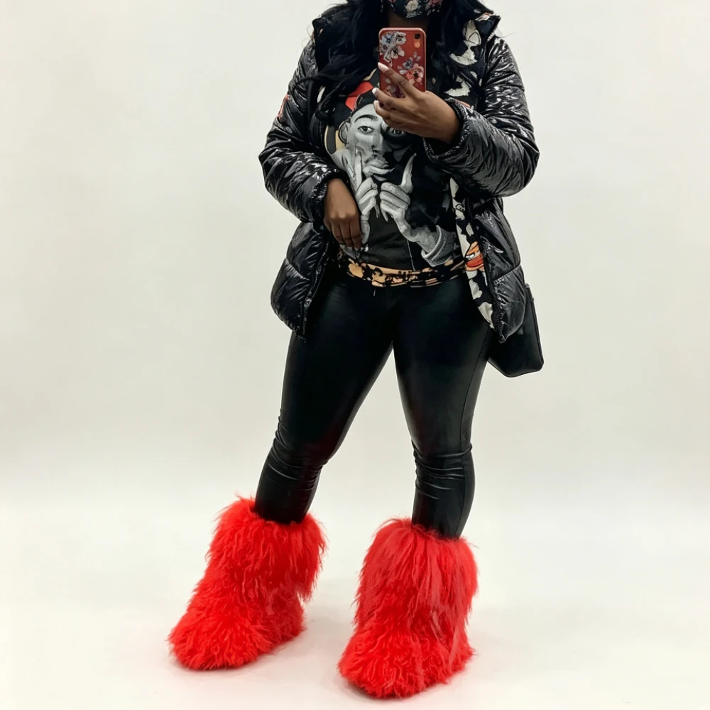 1 Pair Real Mongolian Fur Boots Wool Boots Women's Winter Boots Female Warm Snow Boot Fur Shoes Woman
1 Pair Real Mongolian Fur Boots Wool Boots Women's Winter Boots Female Warm Snow Boot Fur Shoes Woman