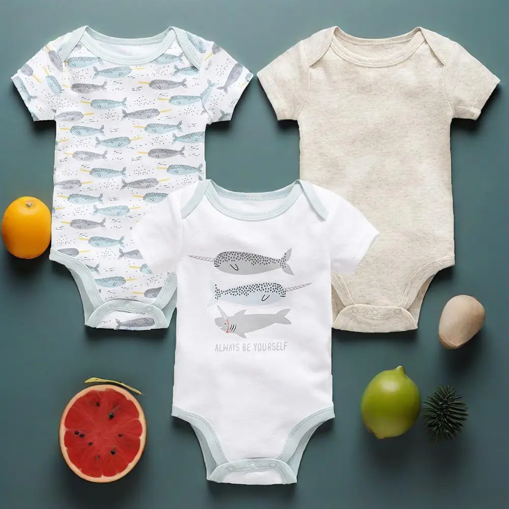 3 Pcs/lot Baby Boys Bodysuit Shark Design Short Sleeve Newborn Cotton Clothes 3M 6M 9M 12M Infant Clothing
3 Pcs/lot Baby Boys Bodysuit Shark Design Short Sleeve Newborn Cotton Clothes 3M 6M 9M 12M Infant Clothing