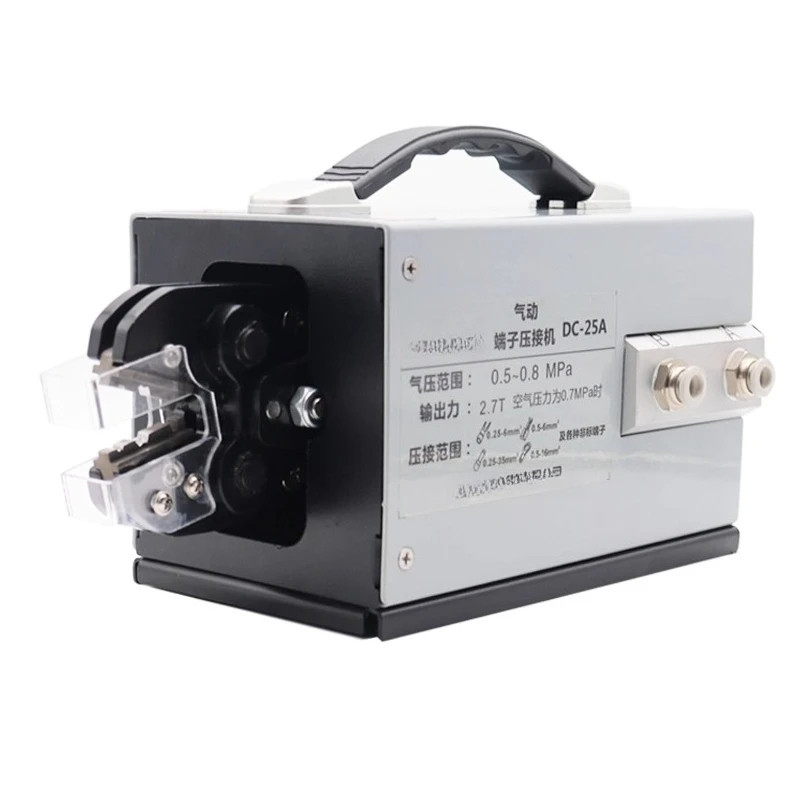 2.7T Pneumatic Crimping Pliers DC-25A Cold Pressing Terminal Crimping Machine 0.25-35 Square Copper Nose Insulation Terminal
2.7T Pneumatic Crimping Pliers DC-25A Cold Pressing Terminal Crimping Machine 0.25-35 Square Copper Nose Insulation Terminal