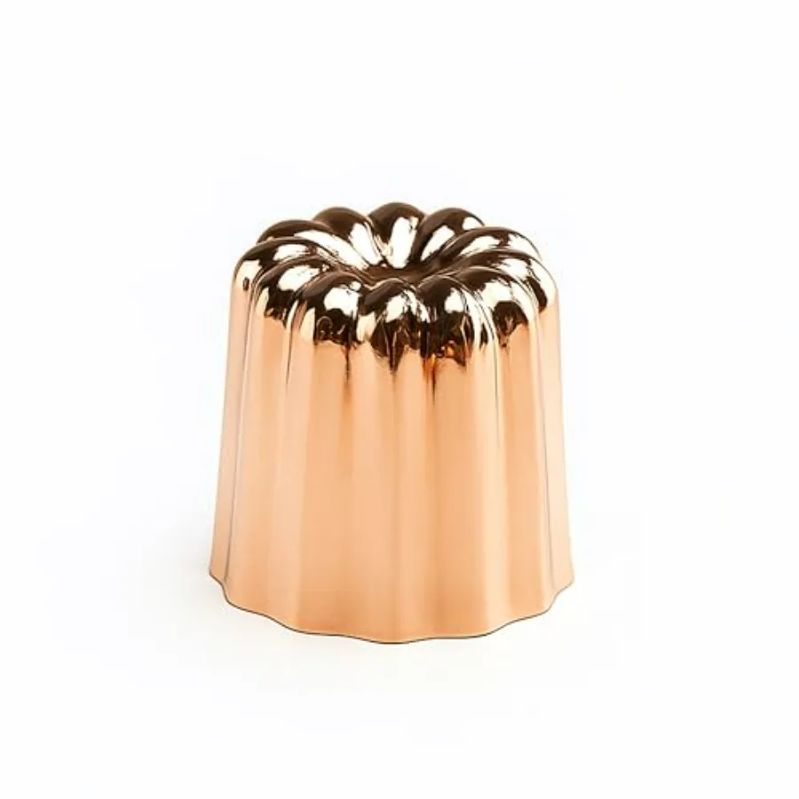 Copper Canele Mold 1-Piece Traditional French Caneles 2.1 Inch Pure Copper Bakeware with Tin Lining Nonstick Pastry Mold for Ba
Copper Canele Mold 1-Piece Traditional French Caneles 2.1 Inch Pure Copper Bakeware with Tin Lining Nonstick Pastry Mold for Ba
