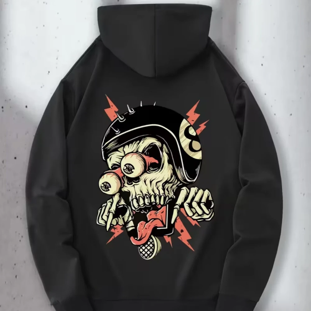 Толстовка с принтом в стиле панк с изображением шлемов и экстравагантных черепов, осенне-зимняя модная мужская одежда
Толстовка с принтом в стиле панк с изображением шлемов и экстравагантных черепов, осенне-зимняя модная мужская одежда