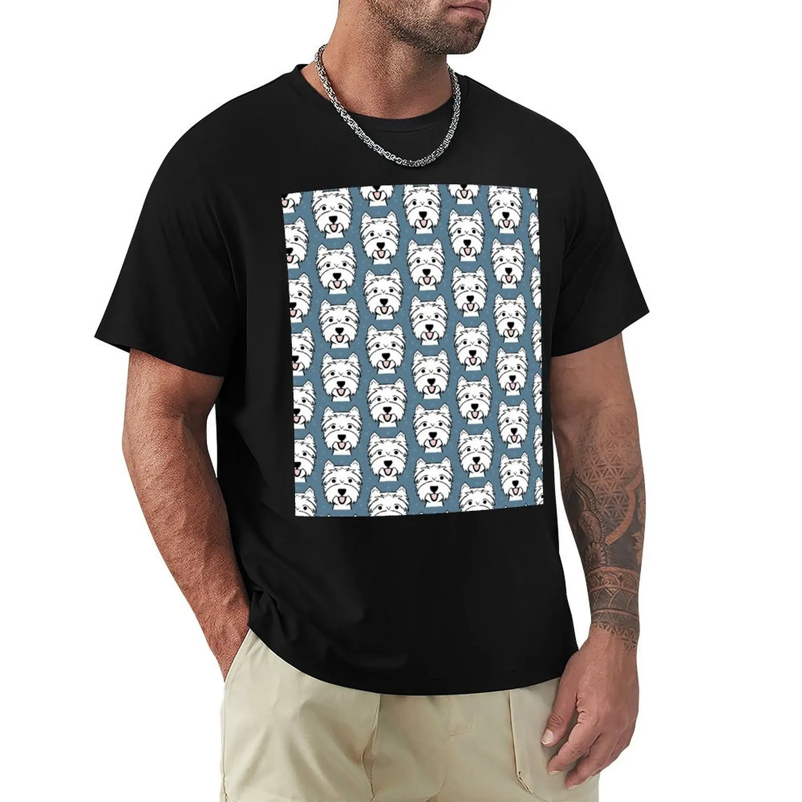 West Highland Terrier - Westies - Westie dogs - blue T-Shirt Louboutins topping t shirts for men cotton
West Highland Terrier - Westies - Westie dogs - blue T-Shirt Louboutins topping t shirts for men cotton