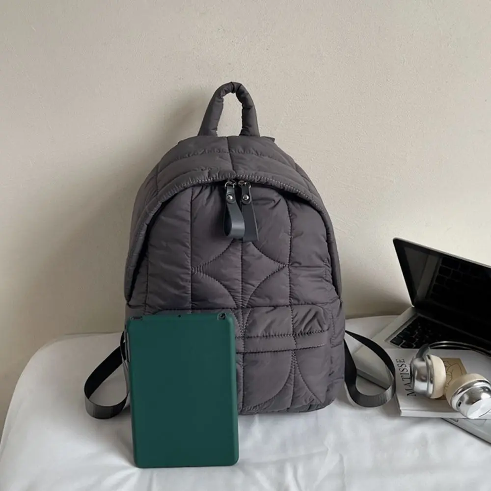 Portable Solid Color Padded Coat Backpack Cloud Nylon Space Cotton Shoulder Bag Large Capacity Pleated Student Schoolbag Travel
Portable Solid Color Padded Coat Backpack Cloud Nylon Space Cotton Shoulder Bag Large Capacity Pleated Student Schoolbag Travel