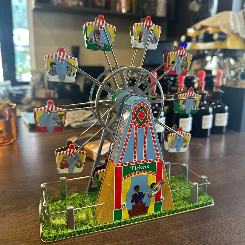 21*9.5*22cm Clockwork Toys Music Spinning Ferris Wheel Metal Tin Power Supply Back Amusement Park Facilities Wind Up Toy
21*9.5*22cm Clockwork Toys Music Spinning Ferris Wheel Metal Tin Power Supply Back Amusement Park Facilities Wind Up Toy