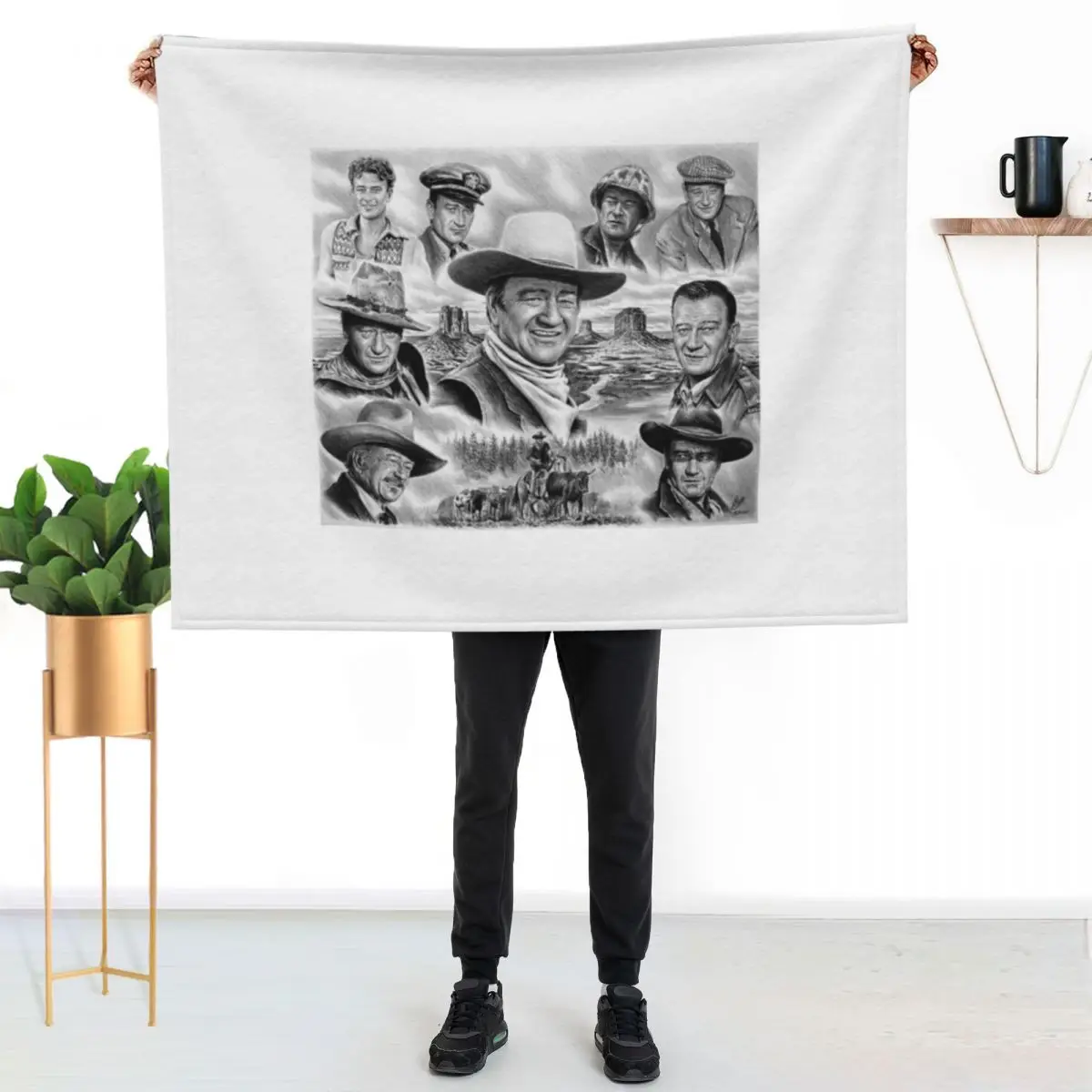 John Wayne Collage Throw Blanket Thin Soft Blanket for Summer Night Sleeping
John Wayne Collage Throw Blanket Thin Soft Blanket for Summer Night Sleeping