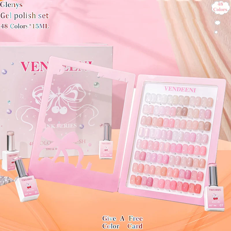 Glenys 48 color jelly nail polish gel net red popular nude powder immersion gel color matching card nail shop special varnish
Glenys 48 color jelly nail polish gel net red popular nude powder immersion gel color matching card nail shop special varnish
