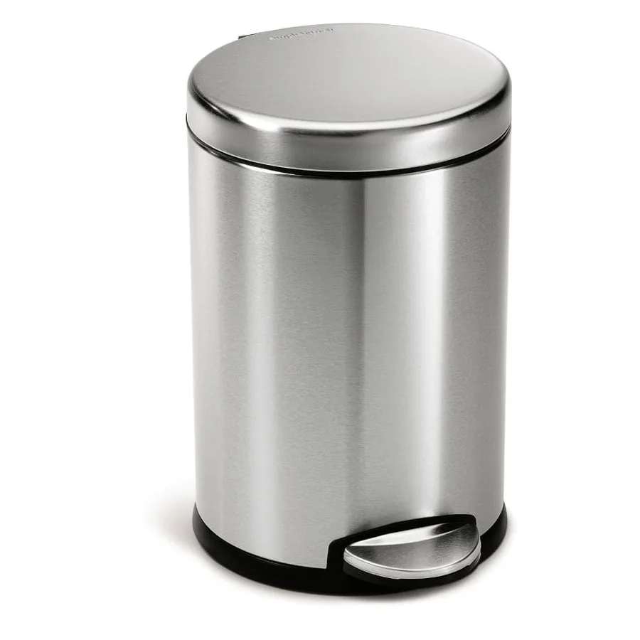 Bathroom Trash Can 4.5 Liter 1.2 Gallon Stainless Steel Soft Close Step Lid Garbage Bin Brushed Stainless Steel
Bathroom Trash Can 4.5 Liter 1.2 Gallon Stainless Steel Soft Close Step Lid Garbage Bin Brushed Stainless Steel