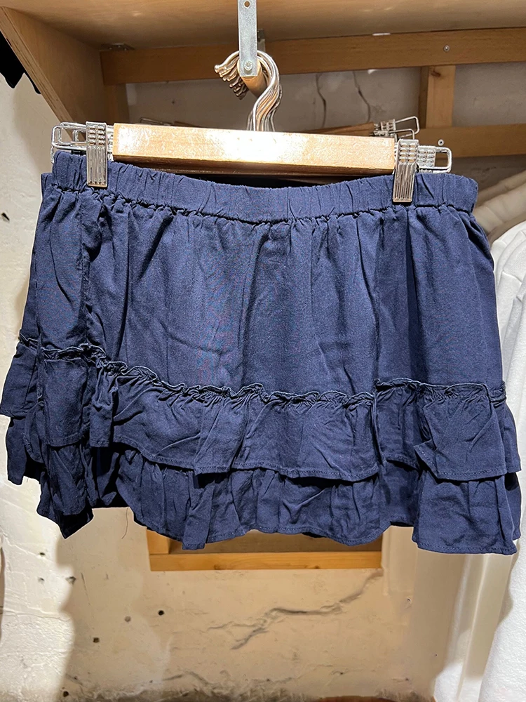 Vintage Solid Ruffles Mini Skirt Casual Summer Cotton Elastic High Waist A-line Skirts Women Streetwear Harajuku Short Bottoms
Vintage Solid Ruffles Mini Skirt Casual Summer Cotton Elastic High Waist A-line Skirts Women Streetwear Harajuku Short Bottoms