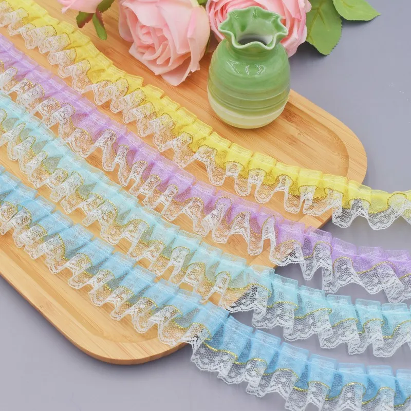 40M Lace Trim Snow Gauze Elastic Ruffle Trim for Sewing Clothing DIY Crafts Accessories
40M Lace Trim Snow Gauze Elastic Ruffle Trim for Sewing Clothing DIY Crafts Accessories