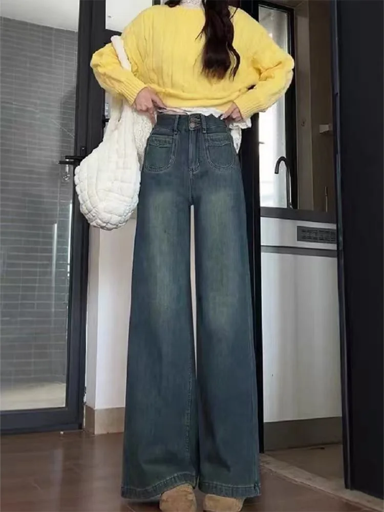 High Waist Wide Leg Straight Cut Denim Jeans Women's plus Size Vintage Style Casual Comfortable Loose Fit Trousers
High Waist Wide Leg Straight Cut Denim Jeans Women's plus Size Vintage Style Casual Comfortable Loose Fit Trousers