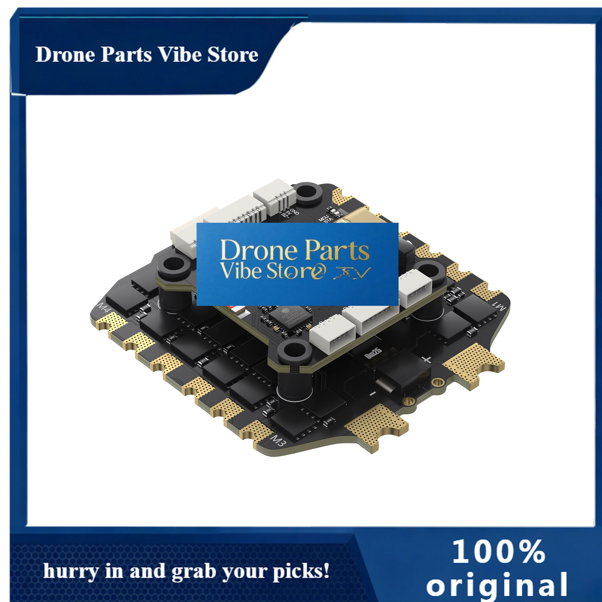 Drone PartsGEPRC TAKER H743 BT 8Bit 80A Stack With 5V 3A+12V 2.5A Dual Independent BEC For FPV Drone Assembly Accessories For Ai
Drone PartsGEPRC TAKER H743 BT 8Bit 80A Stack With 5V 3A+12V 2.5A Dual Independent BEC For FPV Drone Assembly Accessories For Ai