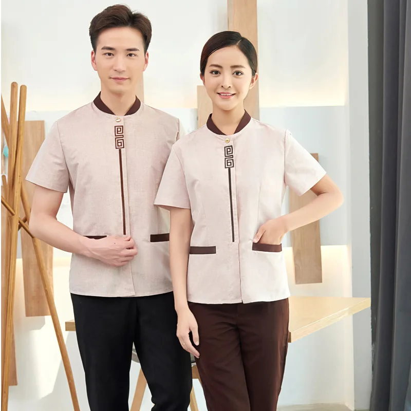 Hotel room service staff cleaning uniform short-sleeved women's property cleaner workwear aunt cleaning staff summer uniform men
Hotel room service staff cleaning uniform short-sleeved women's property cleaner workwear aunt cleaning staff summer uniform men