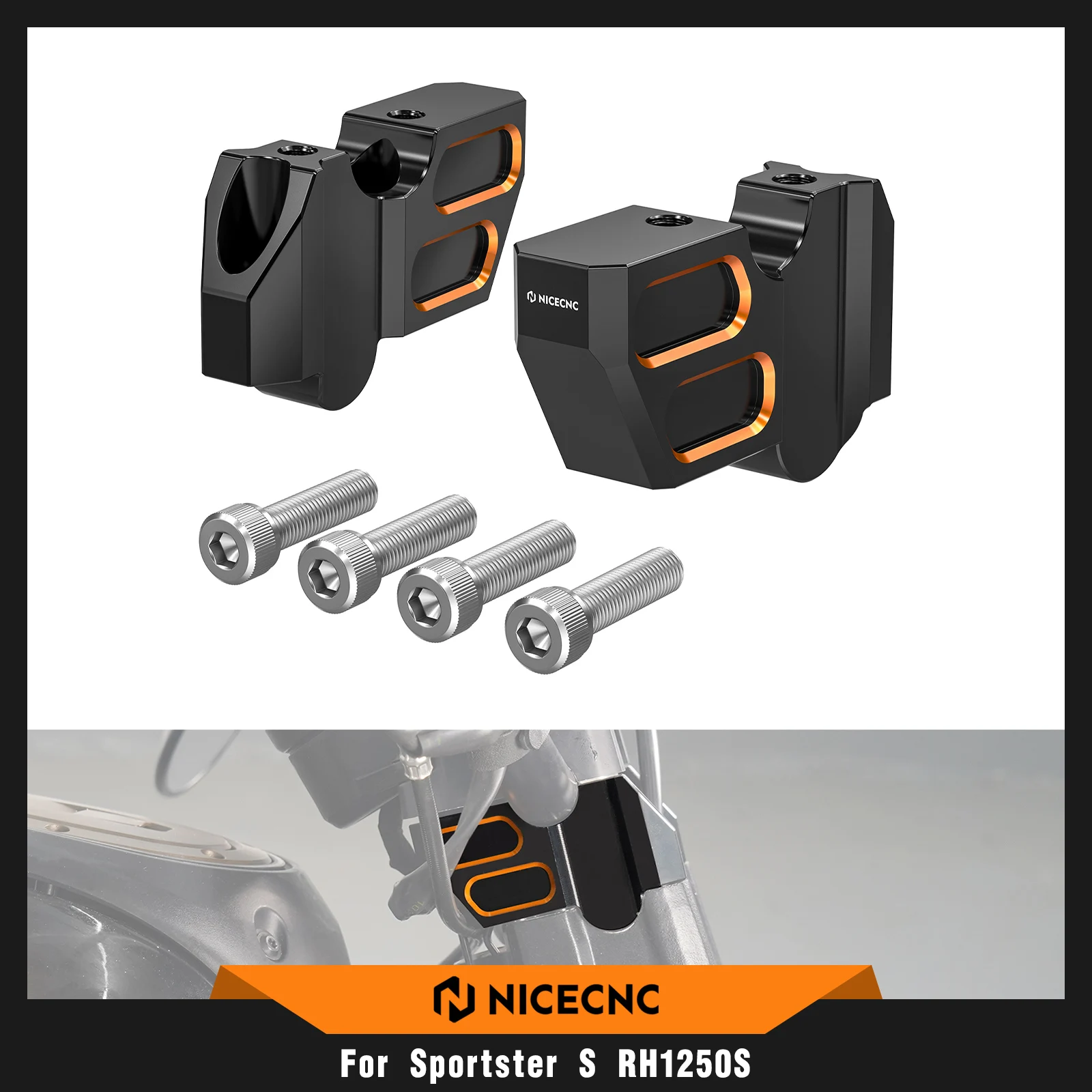 For Harley Sportster S RH1250S 2021 2022 2023 2024 Handlebar Riser 1.77" Handle Bar Clamp Mount Revolution Max RH 1250 S 2021-24
For Harley Sportster S RH1250S 2021 2022 2023 2024 Handlebar Riser 1.77" Handle Bar Clamp Mount Revolution Max RH 1250 S 2021-24