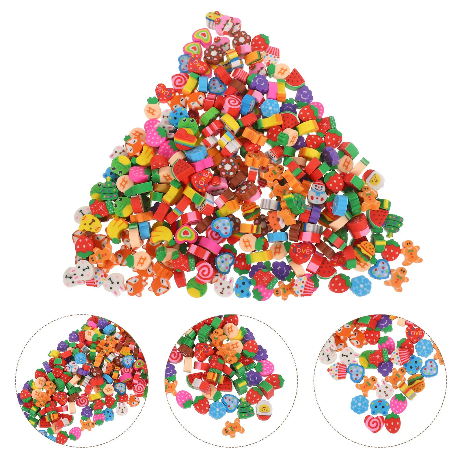 300Pcs Mini Food Shape Animal Erasers Bulk Creative Pencil Erasers School Supplies Holiday Stocking Stuffers Classroom Prizes
300Pcs Mini Food Shape Animal Erasers Bulk Creative Pencil Erasers School Supplies Holiday Stocking Stuffers Classroom Prizes