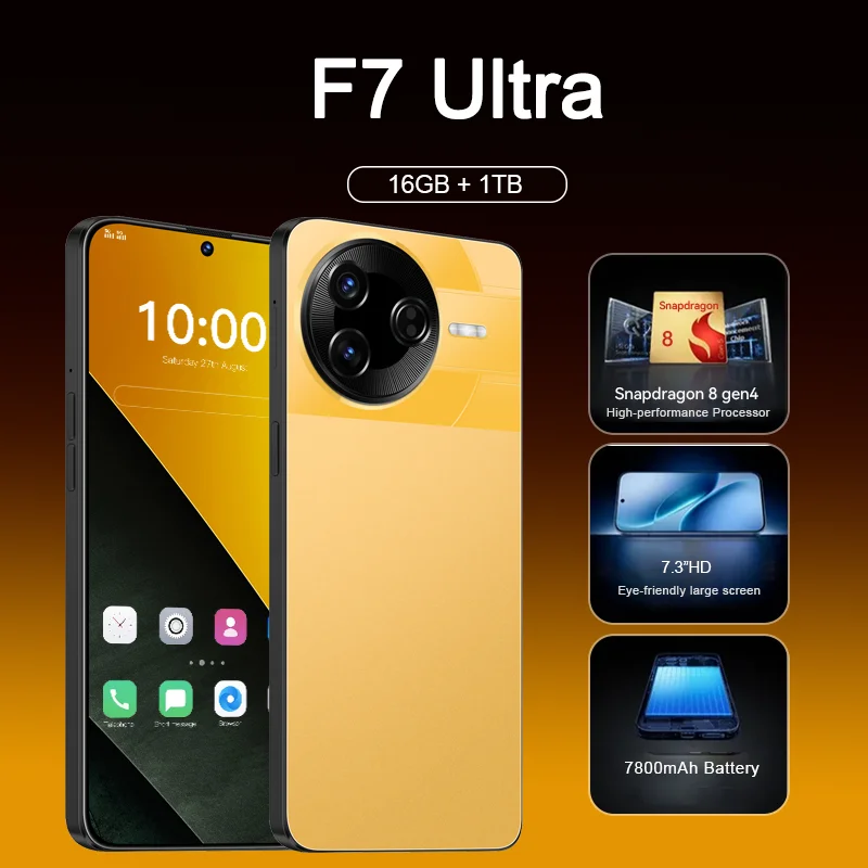 New High Quality F7 Ultra Original Standby 5G Global Version Dual Card Intelligent System 7800mAh Battery 7.3"HD
New High Quality F7 Ultra Original Standby 5G Global Version Dual Card Intelligent System 7800mAh Battery 7.3"HD