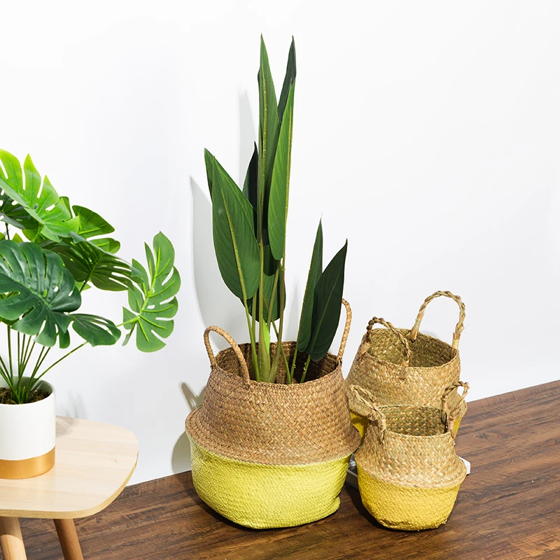 Yellow Flower Pot Storage Plant Basket Multi-purpose with Handle Rattan Hanging Flowerpot Fruit Vegetable Laundry Toy Organizer
Yellow Flower Pot Storage Plant Basket Multi-purpose with Handle Rattan Hanging Flowerpot Fruit Vegetable Laundry Toy Organizer