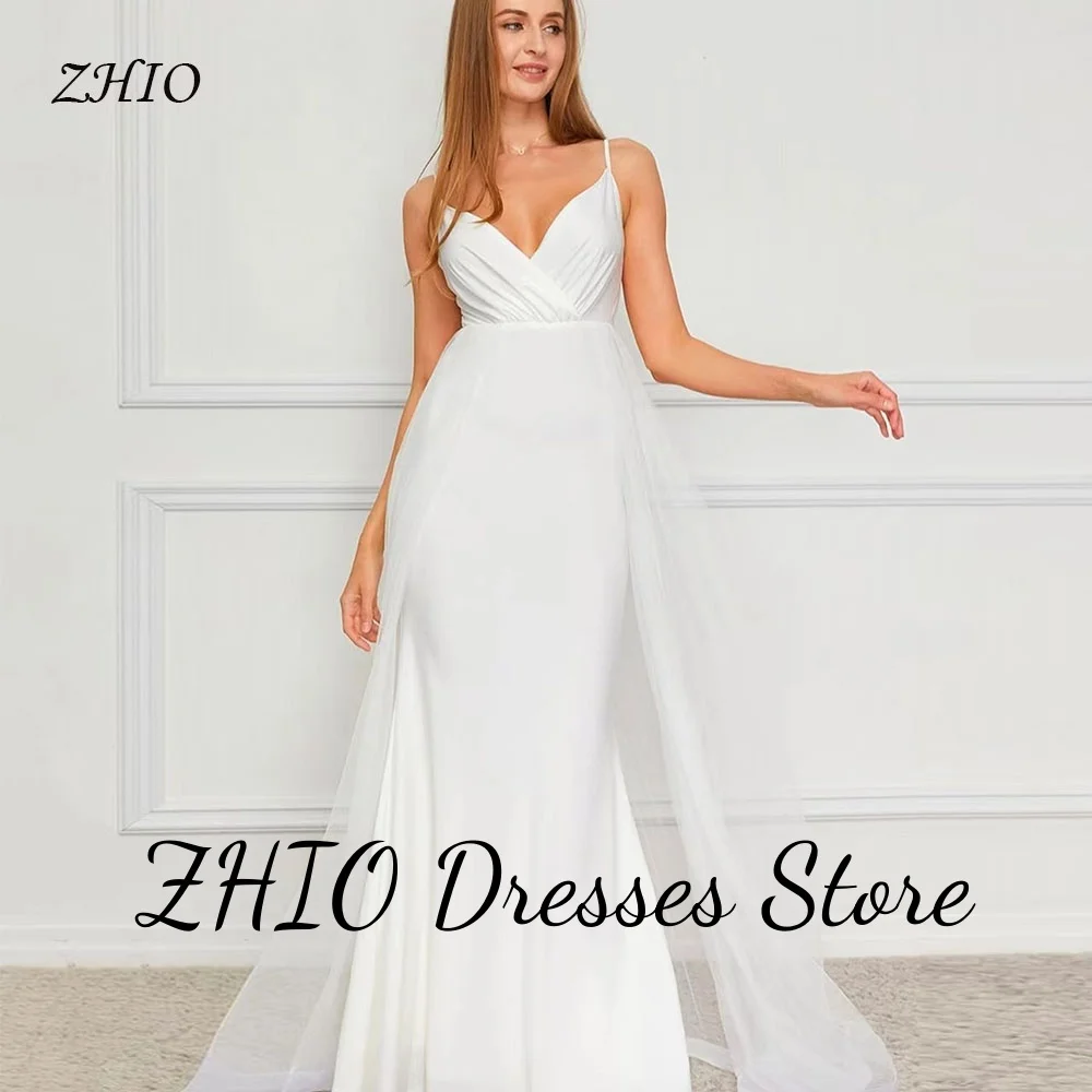 ZHIO Elegant Tiered Wedding Dresses Spaghetti Strap V-Neck Floor Length Bridal Gown Evening Party Dress Customized Elegant
ZHIO Elegant Tiered Wedding Dresses Spaghetti Strap V-Neck Floor Length Bridal Gown Evening Party Dress Customized Elegant