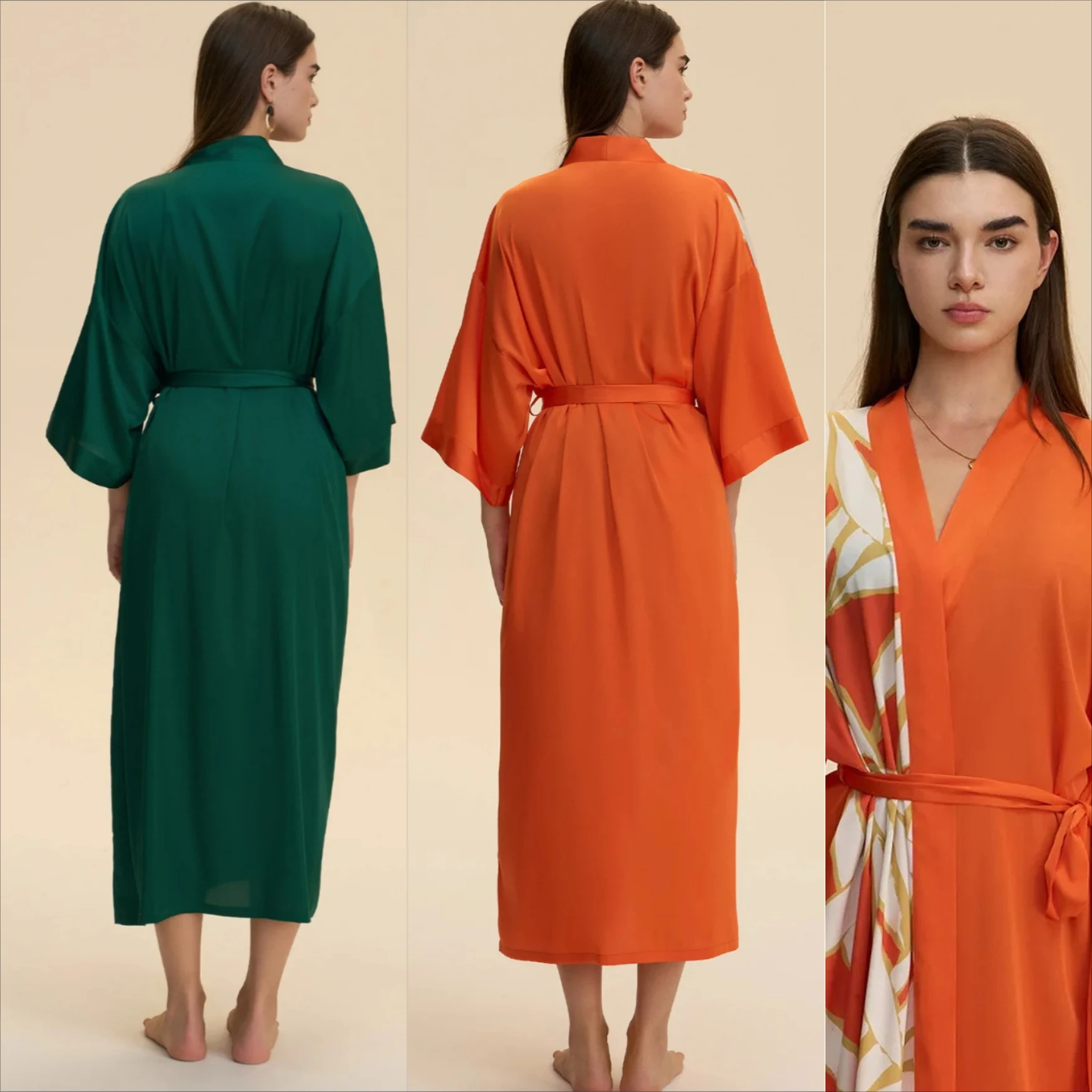 Большой женский халат-кимоно с V-образным вырезом, с принтом, для сна и отдыха, из шелковистого атласа, повседневный, как белье
Большой женский халат-кимоно с V-образным вырезом, с принтом, для сна и отдыха, из шелковистого атласа, повседневный, как белье