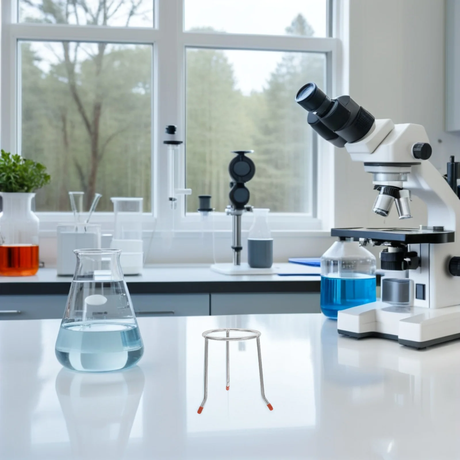 Laboratory Tripod Stand Metal Bunsen Burner Support for Chemistry Lab Equipment School Science Experiments Education
Laboratory Tripod Stand Metal Bunsen Burner Support for Chemistry Lab Equipment School Science Experiments Education