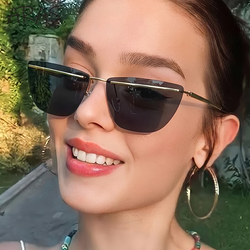 Y2K Punk Rimless Cat Eye Sunglasses Women 2026 Luxury Designer Trendy Metal Frame Black Gold Sun Glasses Lady Futuristic Eyewear
Y2K Punk Rimless Cat Eye Sunglasses Women 2026 Luxury Designer Trendy Metal Frame Black Gold Sun Glasses Lady Futuristic Eyewear