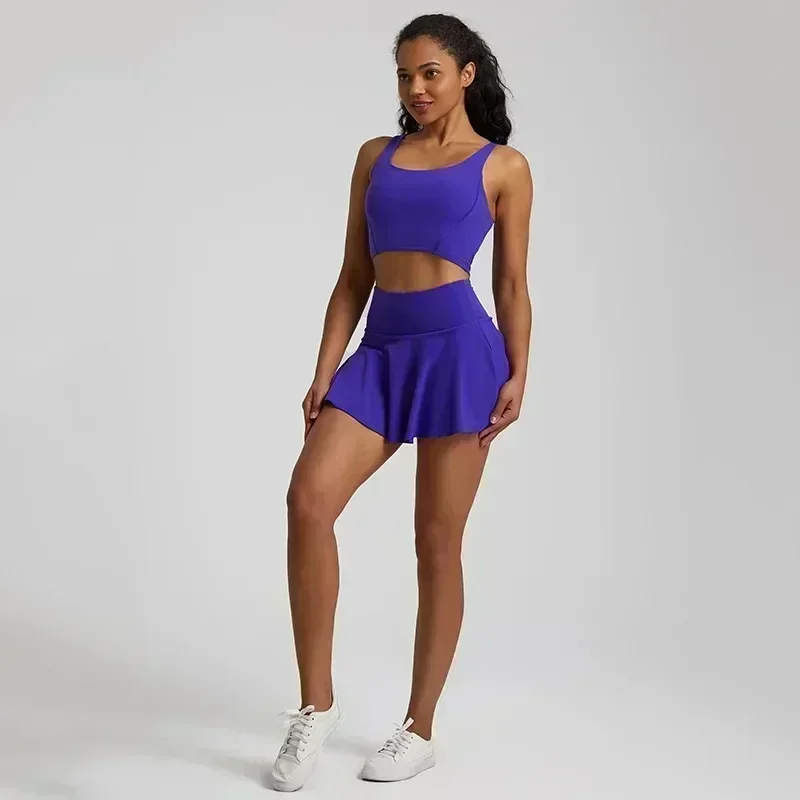Lemon Tennis Skirt Suit Soft Hollow U Shape Sport Bra Top +tennis Skirt +sports Short Set Comprehensive Training Jog Women
Lemon Tennis Skirt Suit Soft Hollow U Shape Sport Bra Top +tennis Skirt +sports Short Set Comprehensive Training Jog Women