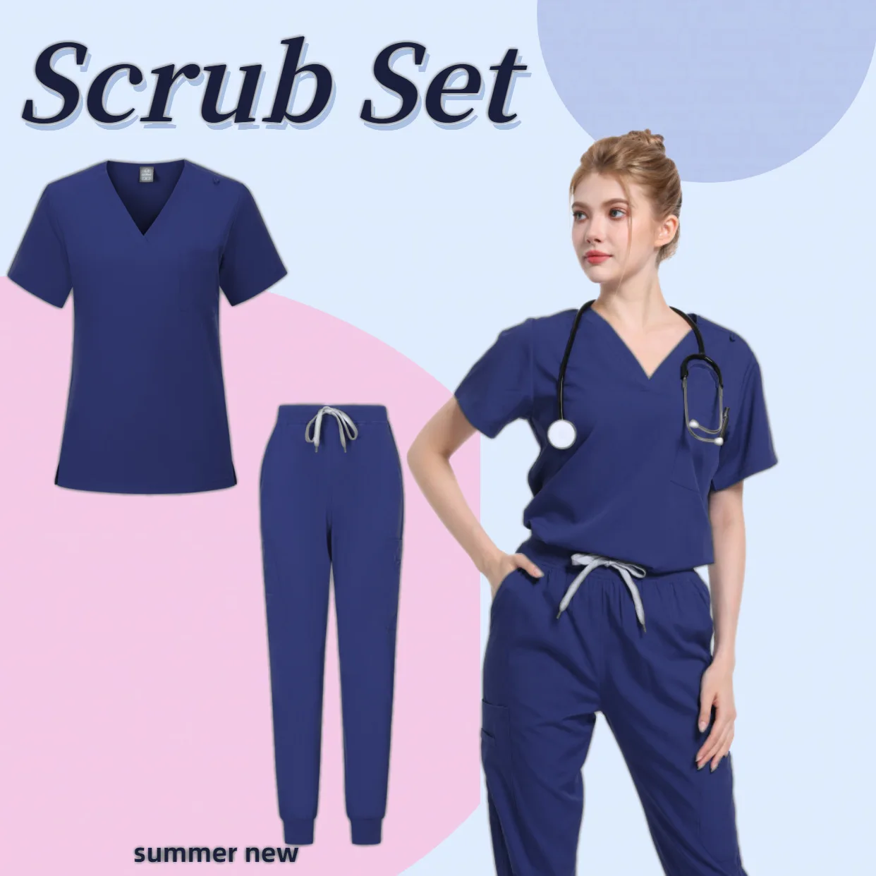 Male And Female Pet Dentists, Nurses, Medical Care Washing Split Sets, Short Sleeves, Hand Brushing Clothes, Work
Male And Female Pet Dentists, Nurses, Medical Care Washing Split Sets, Short Sleeves, Hand Brushing Clothes, Work