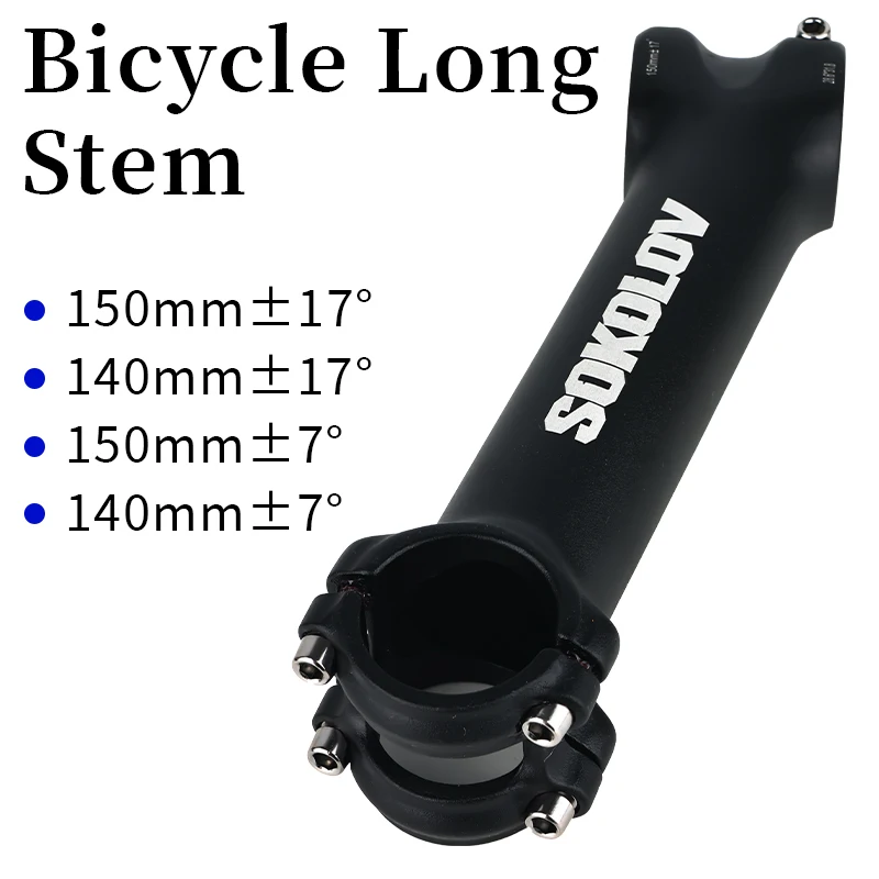 SOKOLOV Bike Stem Road Bicycle Mtb Bike Bridge 31.8mm Handlebar length Riser Aluminium Stems 7°/ 17°-140mm 150mm selectable
SOKOLOV Bike Stem Road Bicycle Mtb Bike Bridge 31.8mm Handlebar length Riser Aluminium Stems 7°/ 17°-140mm 150mm selectable