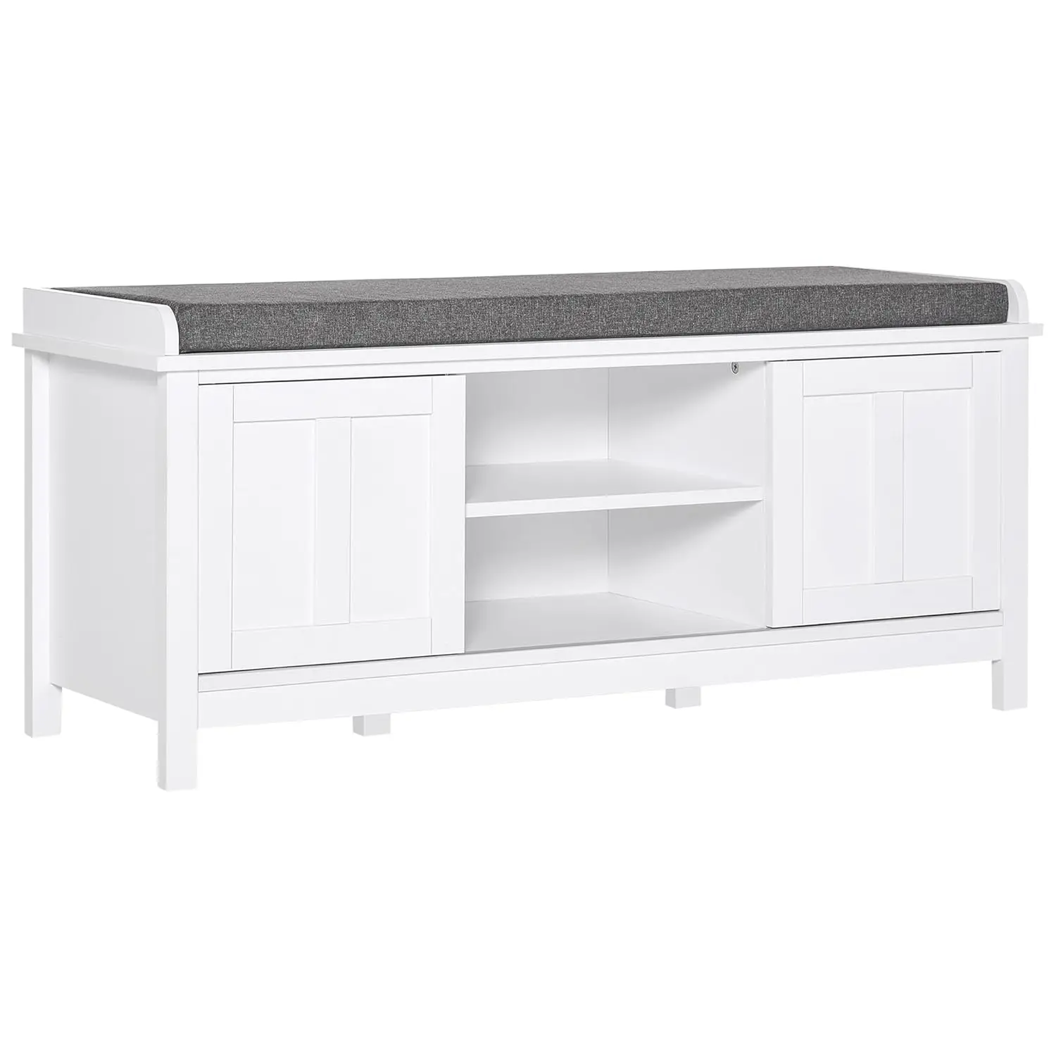 Entryway Shoe Bench Storage Ottoman with Sliding Doors, Adjustable Shelving, 6 Compartments, and Padded Seat, Holds, Customized
Entryway Shoe Bench Storage Ottoman with Sliding Doors, Adjustable Shelving, 6 Compartments, and Padded Seat, Holds, Customized
