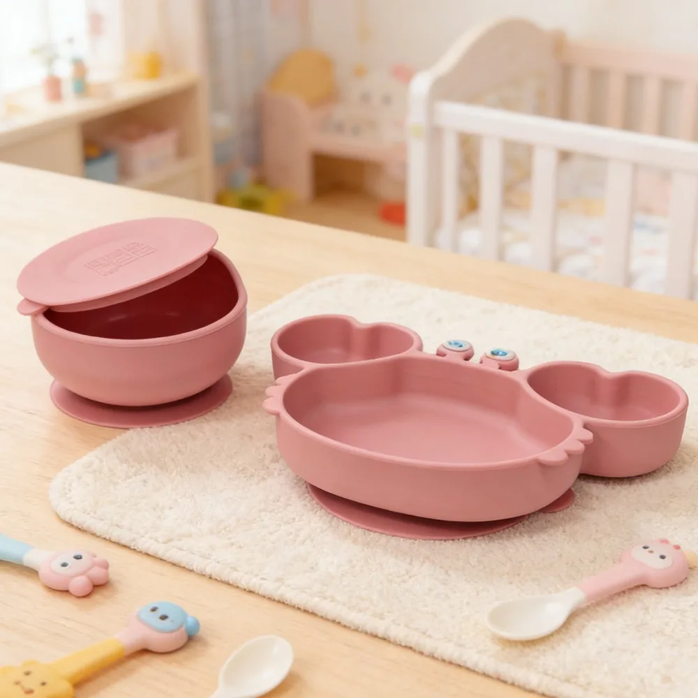 Детская силиконовая посуда, набор из девяти предметов, тарелка с крабами, детская посуда, миска для кормления, силиконовая ложка, вилка, посуда для кормления для младенцев
Детская силиконовая посуда, набор из девяти предметов, тарелка с крабами, детская посуда, миска для кормления, силиконовая ложка, вилка, посуда для кормления для младенцев