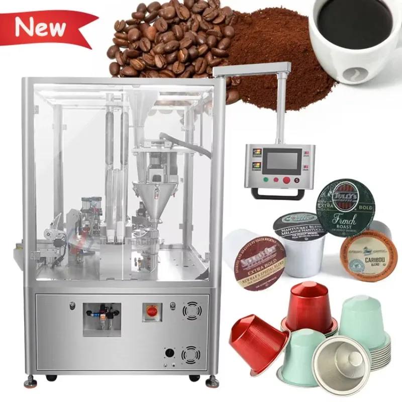 Automatic Coffee Powder K Cup K-pod Nespresso Dolce Gusto Coffee Capsule Filling and Sealing Machine
Automatic Coffee Powder K Cup K-pod Nespresso Dolce Gusto Coffee Capsule Filling and Sealing Machine