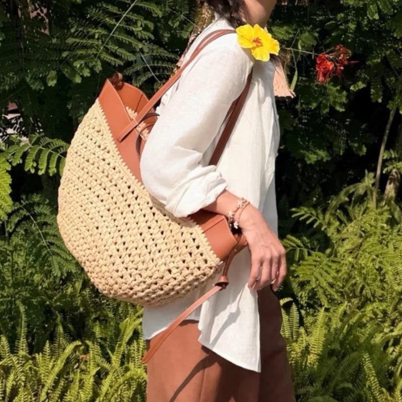 Retro Casual Wing-shaped Shoulder Bag French Straw Woven Tote Bag Large Capacity Beach Vacation Bags Women Versatile Bucket Bag
Retro Casual Wing-shaped Shoulder Bag French Straw Woven Tote Bag Large Capacity Beach Vacation Bags Women Versatile Bucket Bag