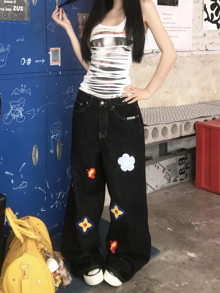 Retro American High Street Hand Embroidered Floral Knife Jeans Men's Loose Wide Leg Long Trousers Spring Autumn Fashion
Retro American High Street Hand Embroidered Floral Knife Jeans Men's Loose Wide Leg Long Trousers Spring Autumn Fashion