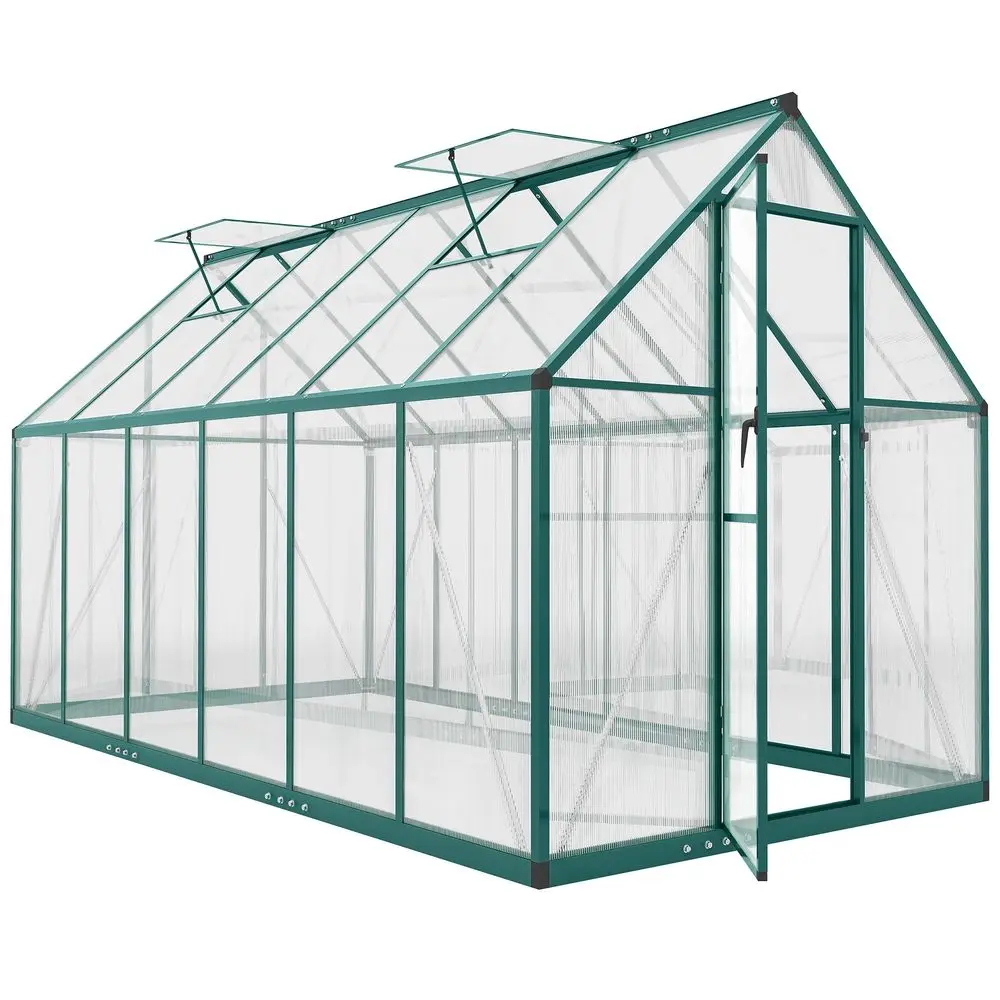 Greenhouse, 6 x 8 x 6.5FT Outdoor Polycarbonate Greenhouse w Sliding Door, Adjustable Roof Vent, Rain Gutter, HeavyDuty Aluminu
Greenhouse, 6 x 8 x 6.5FT Outdoor Polycarbonate Greenhouse w Sliding Door, Adjustable Roof Vent, Rain Gutter, HeavyDuty Aluminu