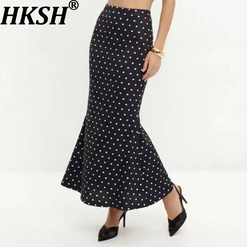 HKSH Women Skirt Elegant Trend Slim Fit Polka Dot Print Trumpet Mermaid Long Skirts Casual Stylish Ins New Spring Summer HK24185
HKSH Women Skirt Elegant Trend Slim Fit Polka Dot Print Trumpet Mermaid Long Skirts Casual Stylish Ins New Spring Summer HK24185