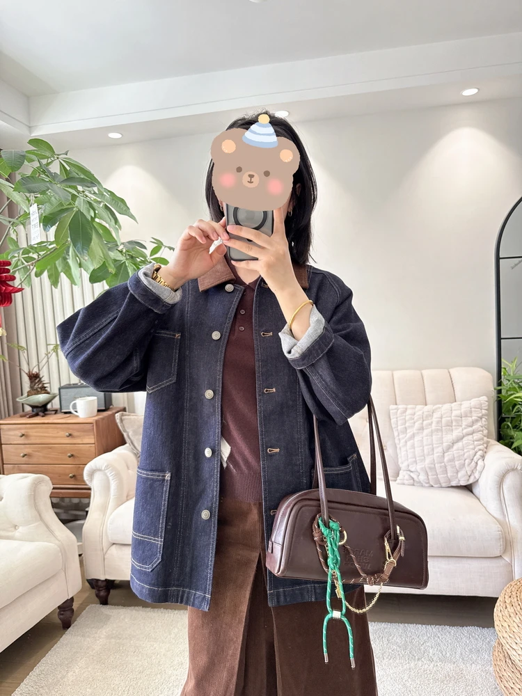 Retro Barn Sle IC Corduroy irt Collar Loose Casual Denim Jaet Collar Long Sve Regular Fit Cotton Spring Outerwear
Retro Barn Sle IC Corduroy irt Collar Loose Casual Denim Jaet Collar Long Sve Regular Fit Cotton Spring Outerwear