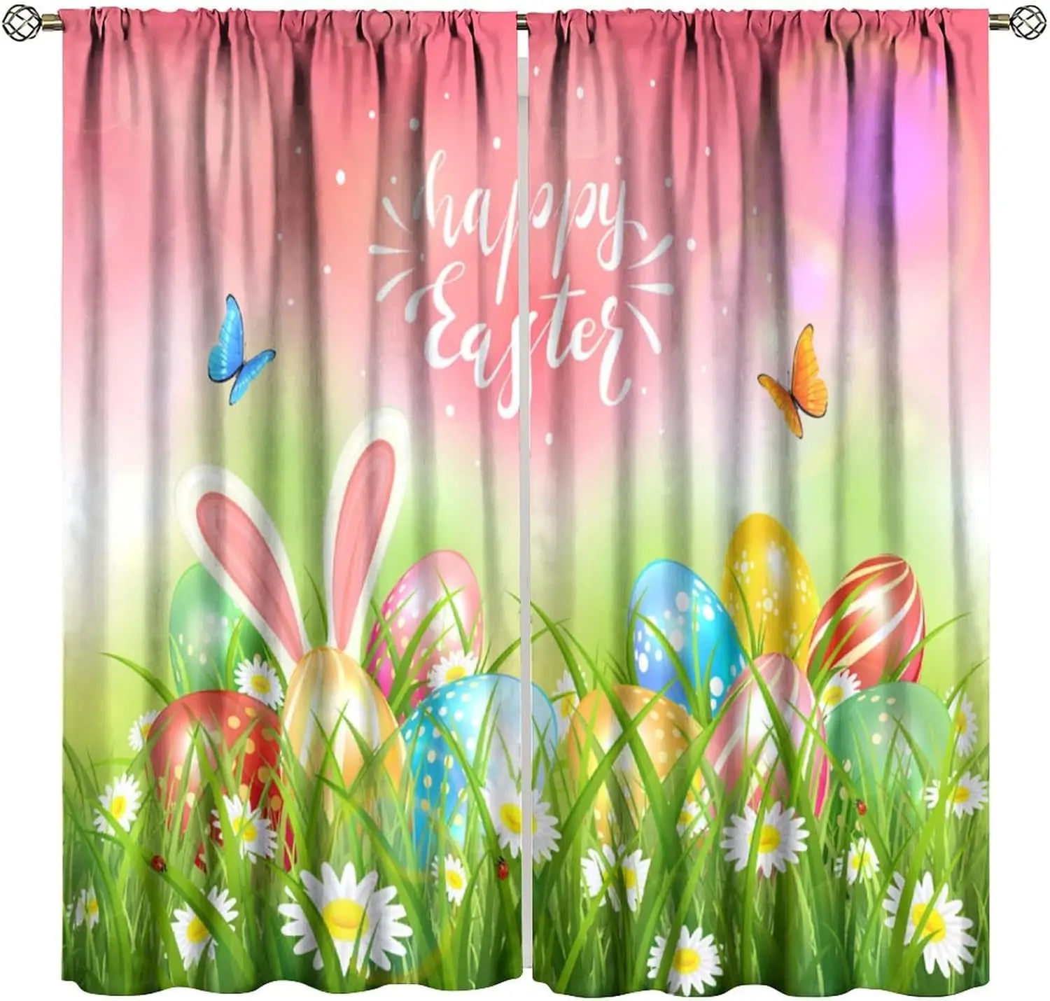 Easter Bunny Curtains Fun Animal Rabbit Spring Plants Floral Print Curtains Use Bedroom Living Room
Easter Bunny Curtains Fun Animal Rabbit Spring Plants Floral Print Curtains Use Bedroom Living Room