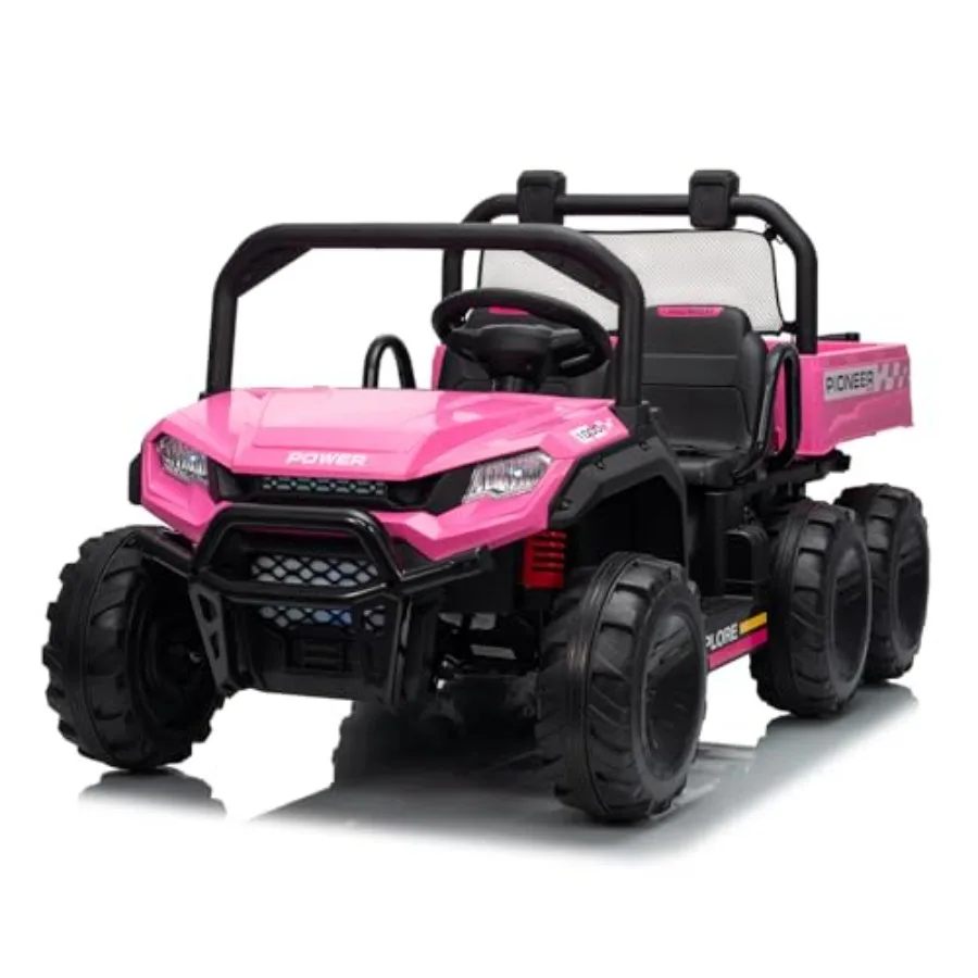 24V 2-Seater Electric Ride on Car for Off-Road Use, Pink Steel Frame, Remote Control LED Lights, 4WD 6-Wheeler with 4 Spring Su
24V 2-Seater Electric Ride on Car for Off-Road Use, Pink Steel Frame, Remote Control LED Lights, 4WD 6-Wheeler with 4 Spring Su