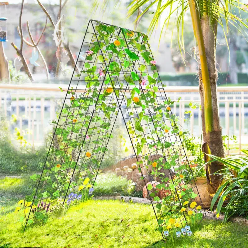 A-Frame Garden Trellis for Climbing Plant with Ground Stake and Cable Tie-Green
A-Frame Garden Trellis for Climbing Plant with Ground Stake and Cable Tie-Green