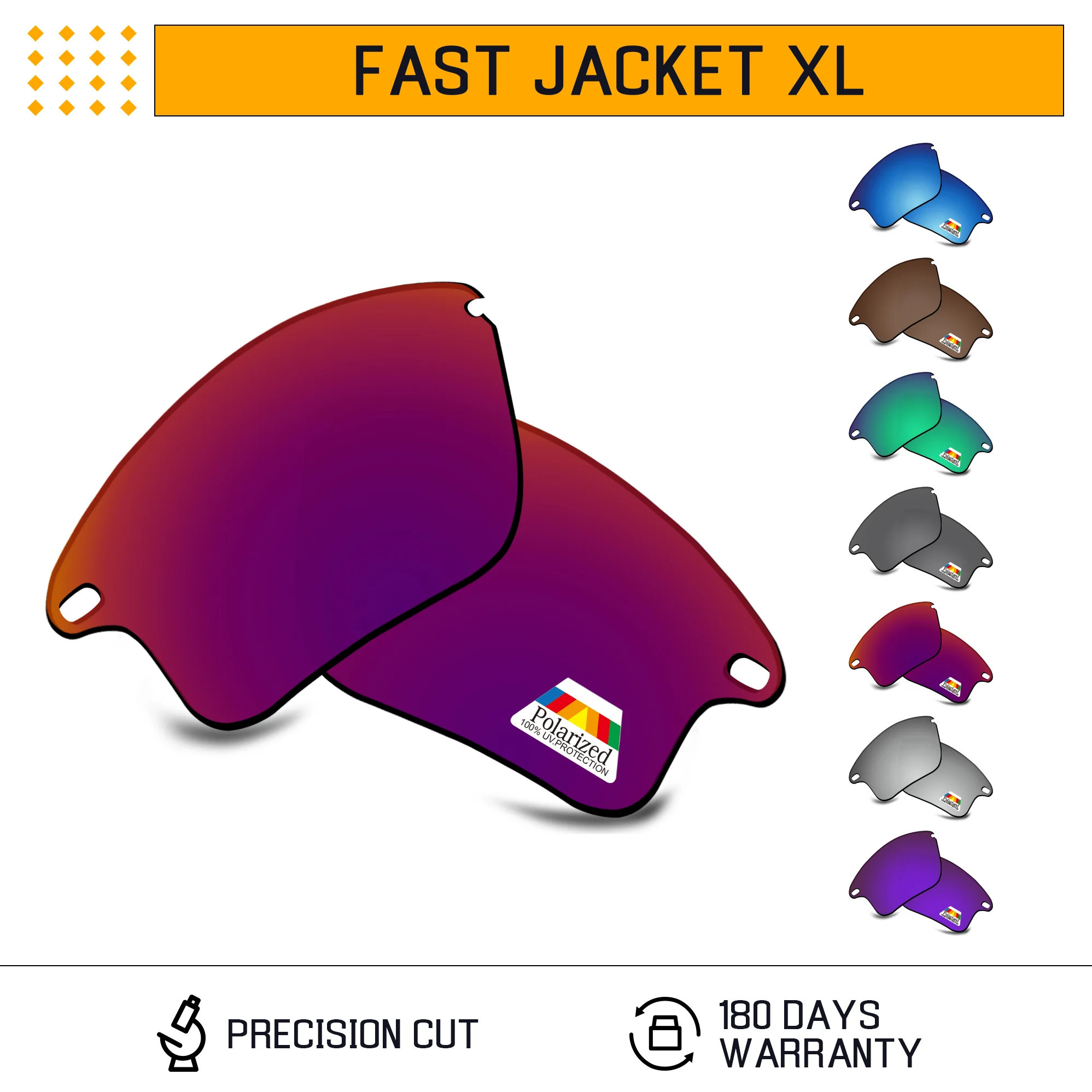 Rarayvix Polarized Replacement Lenses UV400 Protective for Oakley Fast Jacket XL OO9156 - 71mm Sunglasses
Rarayvix Polarized Replacement Lenses UV400 Protective for Oakley Fast Jacket XL OO9156 - 71mm Sunglasses
