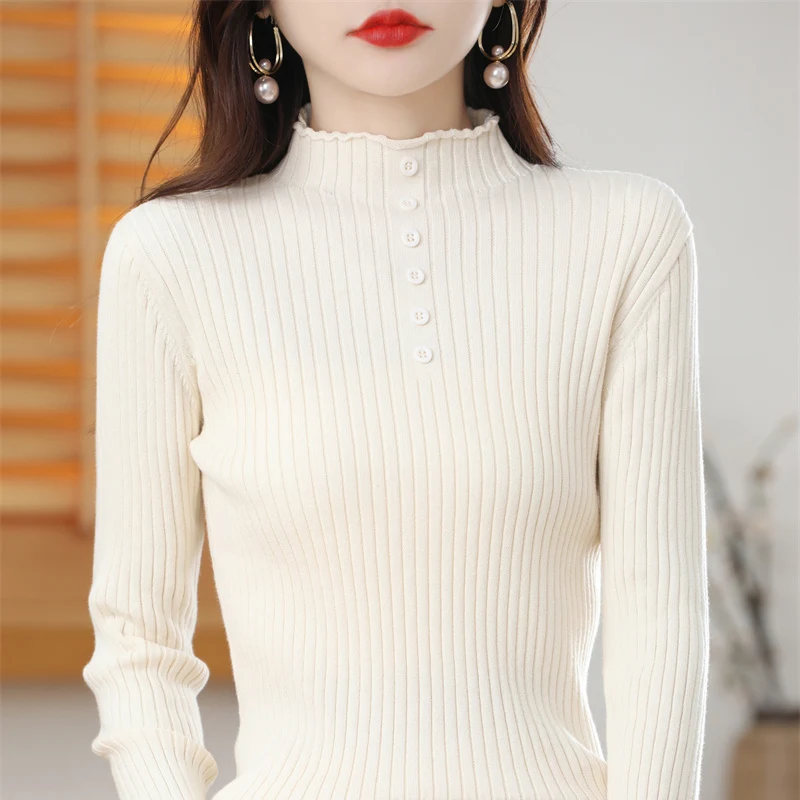 2024 Spring and Autumn Knitted Sweater Women's Autumn and Winter Slim Fit Inner Layup Half High Neck Bottom Shirt
2024 Spring and Autumn Knitted Sweater Women's Autumn and Winter Slim Fit Inner Layup Half High Neck Bottom Shirt