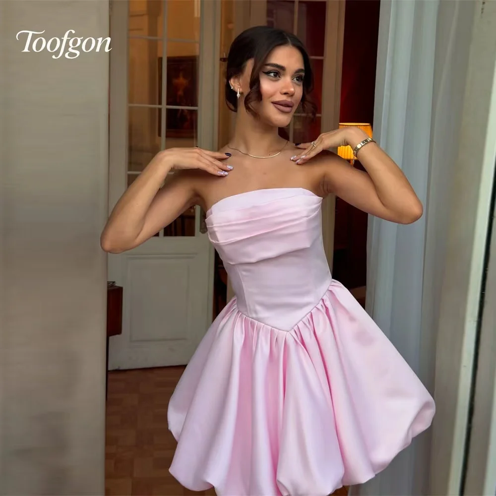 Toofgon Customized Sweet Pink Mini Prom Dresses A Line Corset Above Knee Pleated Homecoming Dress Formal Party Girl Dance Gowns
Toofgon Customized Sweet Pink Mini Prom Dresses A Line Corset Above Knee Pleated Homecoming Dress Formal Party Girl Dance Gowns